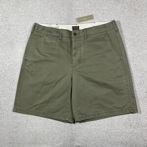 Wallace Barnes Cotton Field Shorts Mens 33 Olive Green Classic J Crew NWT